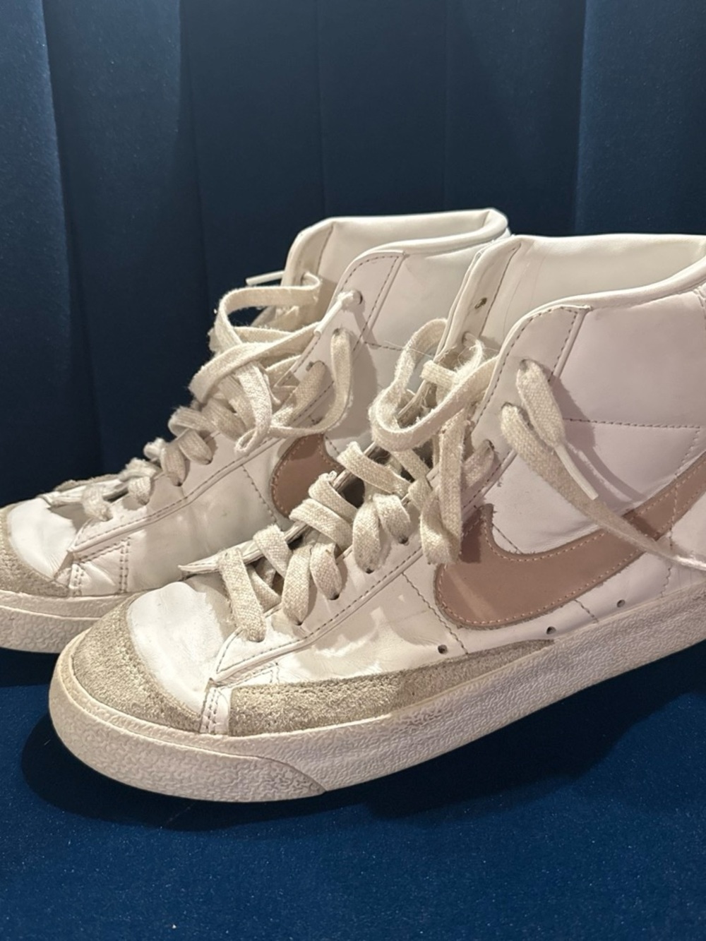 Nike Women’s Blazer Mid Vintage White with Beige Swoosh
